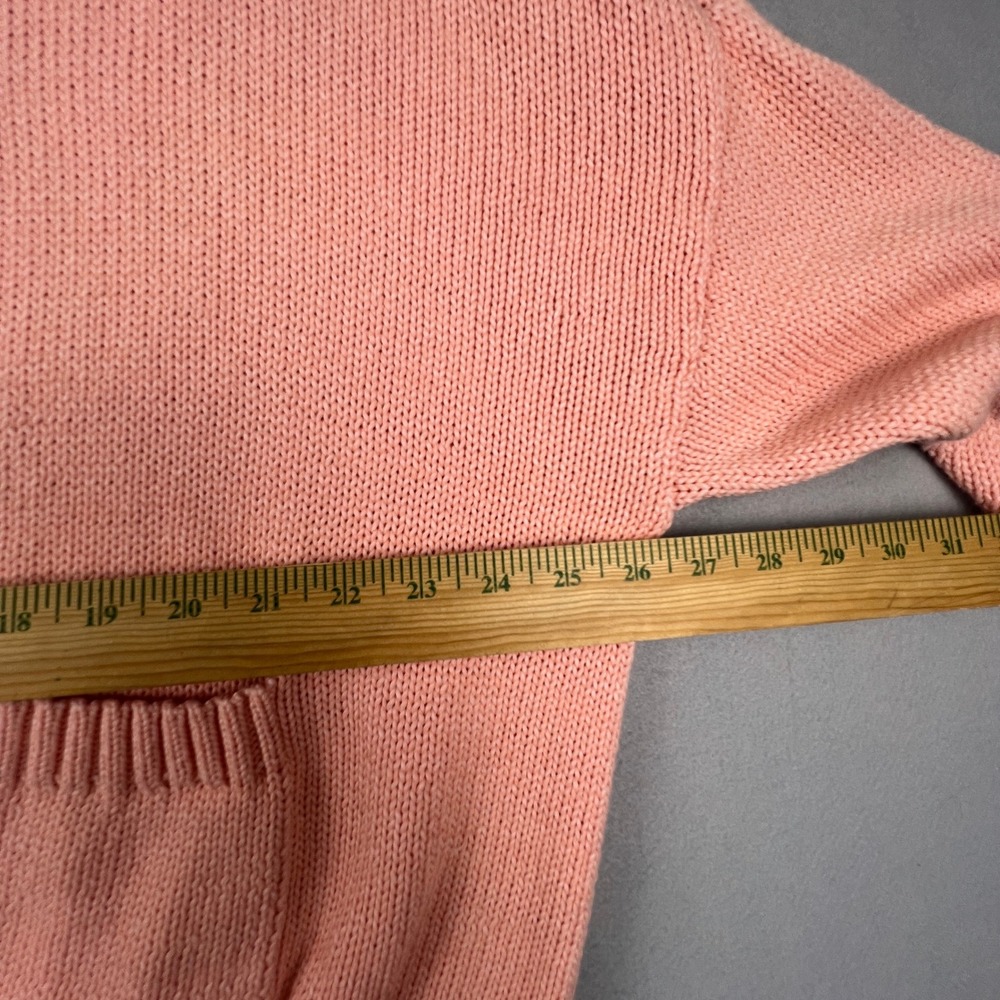 Preppy Cardigan Sweater Womens Large Pink Button Front Knit V-Neck A New Day - Picture 8 of 15